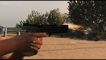 Black/Chrome H&K USP .45 [Animé] - GTA5