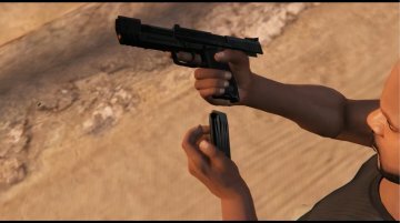 Black/Chrome H&K USP .45 [Animé] - GTA5