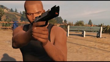 Black/Chrome H&K USP .45 [Animé] - GTA5