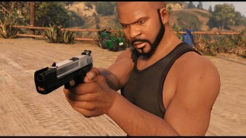 Black/Chrome H&K USP .45 [Animé] - GTA5