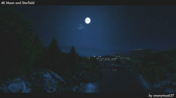 4K Moon + 4K Starfield