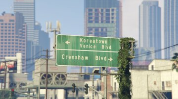 Real Freeway Signs - GTA5