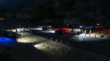 LSPD Highway Checkpoint (animé) - GTA5