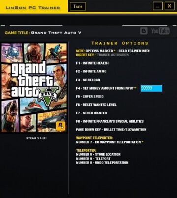 GTA V LinGon Trainer v2 - GTA5