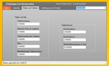 Grand Theft Auto V Handling Editor - GTA5