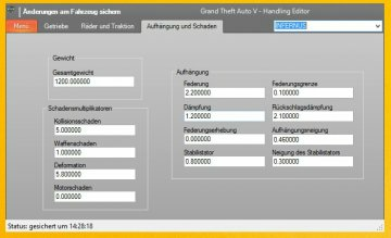 Grand Theft Auto V Handling Editor - GTA5