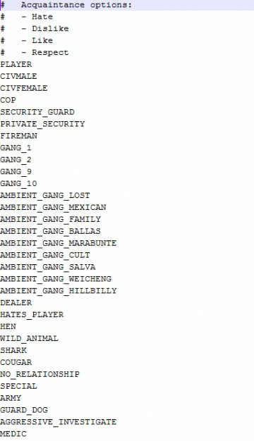 Relationships Editor - GTA5