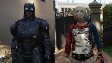 Armored Batman & Harley Quinn Retextured