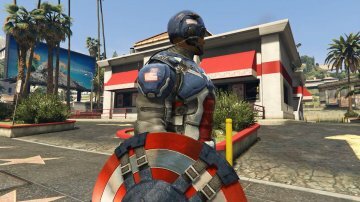 Captain America Modern Soldier + Shield [Add-On Ped] - GTA5