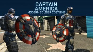 Captain America Modern Soldier + Shield [Add-On Ped]