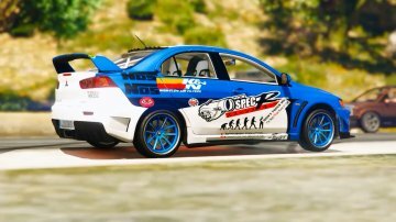 Mitsubishi Lancer Evolution X FQ-400 HKS Paintjob - GTA5