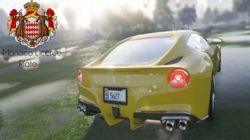 Plaque d'immatriculation Monégasque V2.0