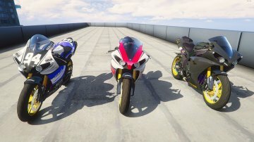 Yamaha R1 2014 Grey/Gold Paintjobs - GTA5