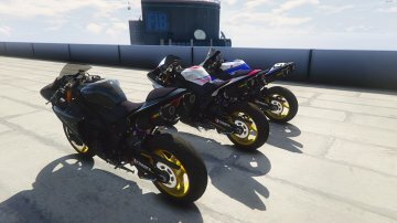 Yamaha R1 2014 Grey/Gold Paintjobs - GTA5