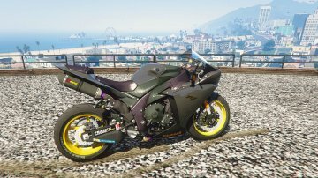 Yamaha R1 2014 Grey/Gold Paintjobs - GTA5
