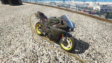 Yamaha R1 2014 Grey/Gold Paintjobs - GTA5