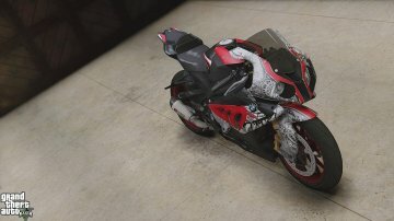 BMW S1000RR Graffiti Skin / Black and Red HP4 - GTA5