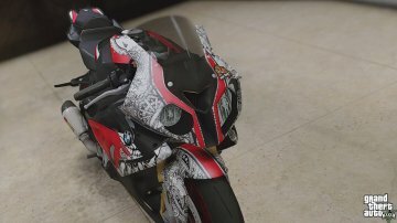 BMW S1000RR Graffiti Skin / Black and Red HP4 - GTA5