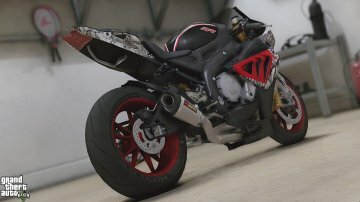BMW S1000RR Graffiti Skin / Black and Red HP4 - GTA5