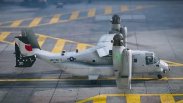 USMC MV-22B (8 liveries w/ illuminated rotors) - GTA5