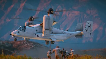 USMC MV-22B (8 liveries w/ illuminated rotors) - GTA5