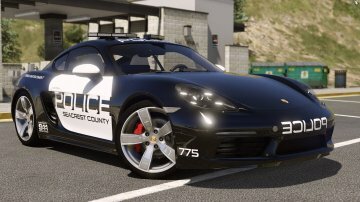 Porsche 718 Cayman S | Hot Pursuit Police [Add-On / Replace] - GTA5