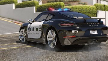 Porsche 718 Cayman S | Hot Pursuit Police [Add-On / Replace] - GTA5
