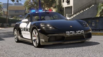Porsche 718 Cayman S | Hot Pursuit Police [Add-On / Replace] - GTA5