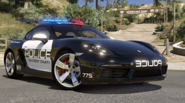 Porsche 718 Cayman S | Hot Pursuit Police [Add-On / Replace] - GTA5