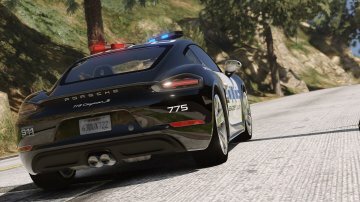 Porsche 718 Cayman S | Hot Pursuit Police [Add-On / Replace] - GTA5